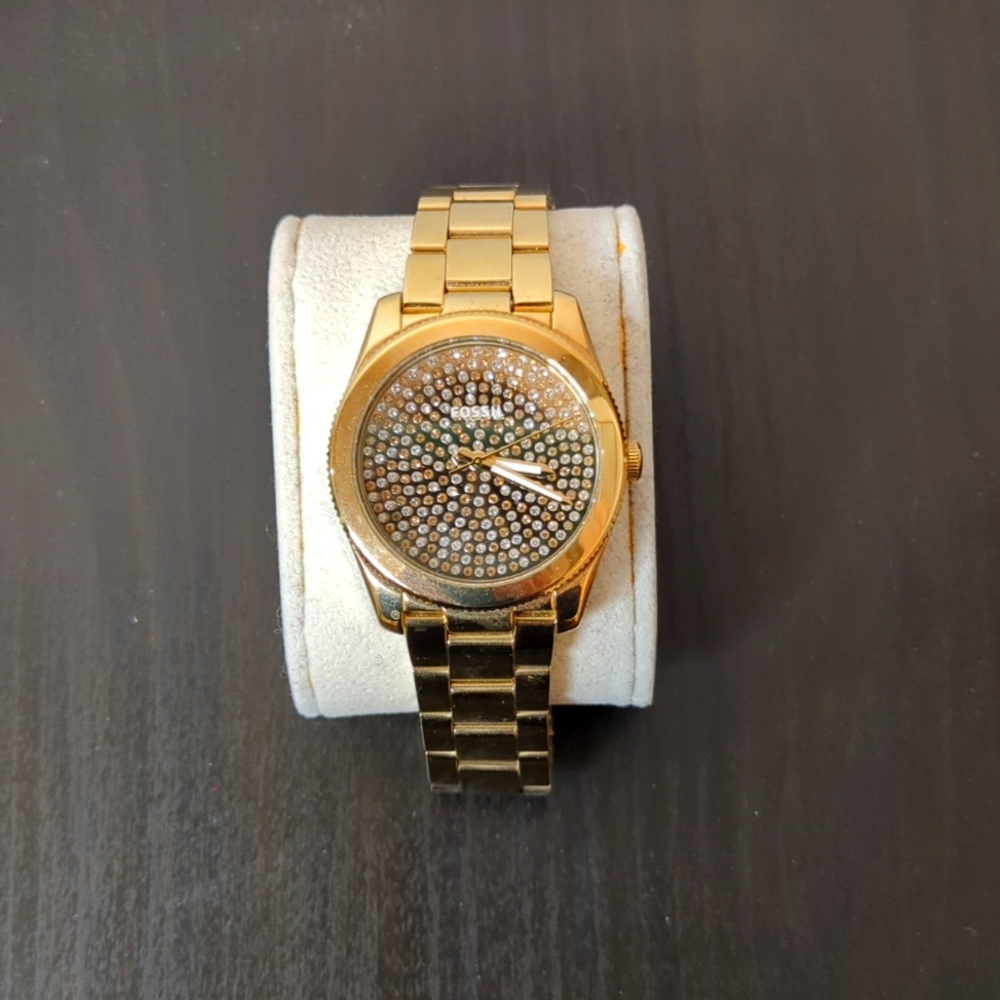 Fossil Gold Crystal Face watch